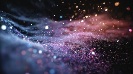 Poster - A mesmerizing abstract design featuring colorful particles and waves of light, perfect for creative projects.