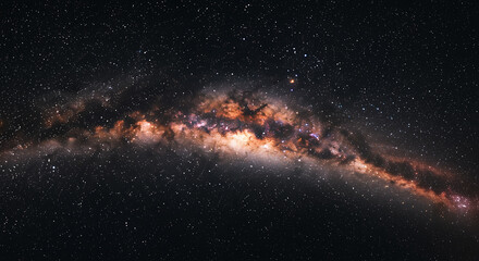 Celestial band of cosmic dust and stars milky way galaxy