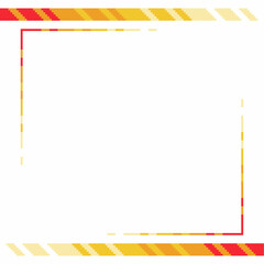 Poster - Red Fading Gradient Frame on White Background, Pixel Art 