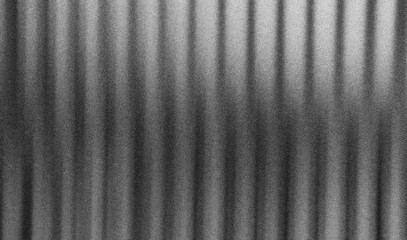 Poster - Slatted glass background black and white color. Fluted texture with fine grain, soft blur. Modern abstract blurred background for digital design, banners, web visuals, branding projects