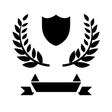 Vintage educational coat of arms set with university college and academy elements isolated vector illustration. Laurel wreaths, shields, ribbons illustration for awards,badges, and branding designs
