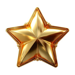 Poster - Bright golden star decoration shining with elegance and charm in a festive setting during a celebration