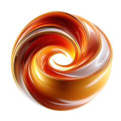 Poster - Swirling pattern with orange and white hues creating a dynamic visual effect suitable for design and art projects
