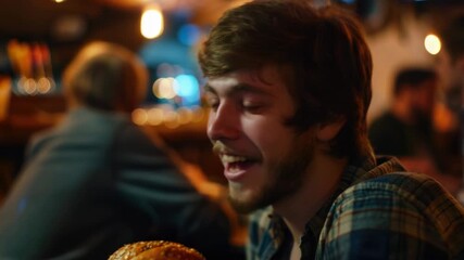 Aufkleber - A person enjoying a sweet treat at a table