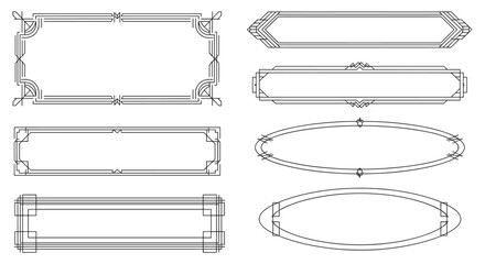 Poster - Collection of elegant, decorative frames in various shapes and sizes, perfect for adding a vintage or classic touch to your designs, ideal for invitations, certificates, or other projects needing a