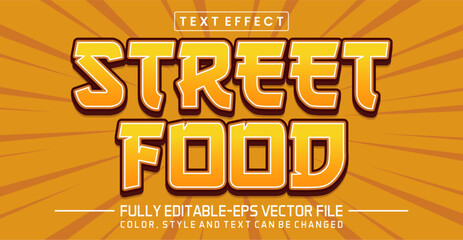 Poster - Street food font Text effect editable