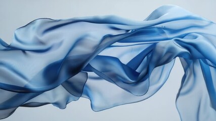 Aufkleber - A close-up view of a piece of blue fabric with intricate texture and pattern
