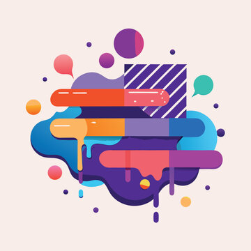abstract vector banners geometric liquid forms