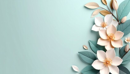 Poster - Floral design creation studio digital artwork minimalist close-up nature-inspired composition