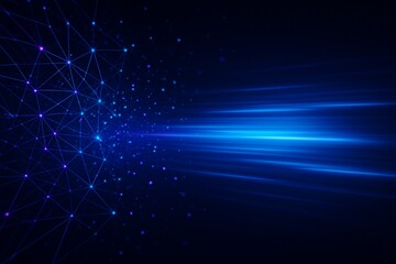 Poster - 2d illustration, Abstract futuristic electronic circuit technology background