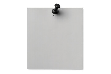 Aufkleber - White note paper secured by black push pin, displaying clean minimalist design for messaging and planning purposes against transparent backdrop