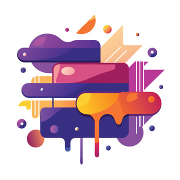 abstract vector banners geometric liquid forms