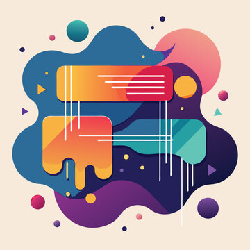 abstract vector banners geometric liquid forms