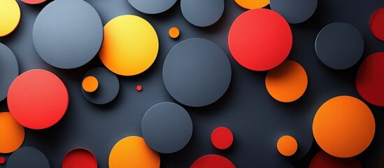 Leinwandbilder - Abstract geometric background with colorful circles and modern design