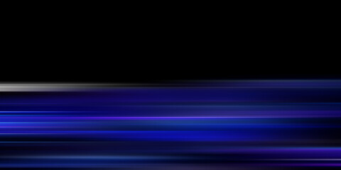 Fototapete - Digitally generated image of blue light and stripes moving fast

