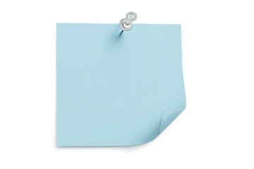Aufkleber - Light blue sticky note attached to transparent surface, waiting for personal message or reminder notation