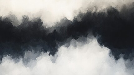Leinwandbilder - Abstract Oil Painting in Shades of Gray and White - Contemporary Art