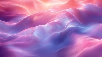 Poster - Dreamy Pastel Landscape with Ethereal Glow and Soft Gradient Hues