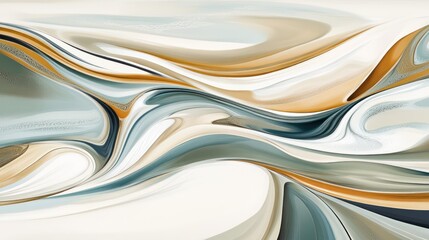 Leinwandbilder - Abstract Swirling Fluid Art in Earthy Tones for Modern Decor