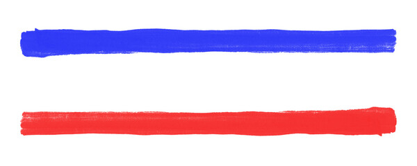 Fototapete - Hand-Drawn Hatching Lines with Red and Blue Pencils Designed for Illustration Detail Isolated on a Transparent or White Background