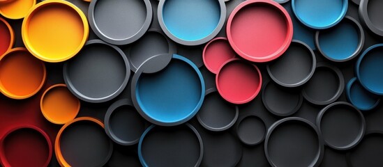 Leinwandbilder - Colorful Circular Abstraction, A Modern and Dynamic Visual Experience
