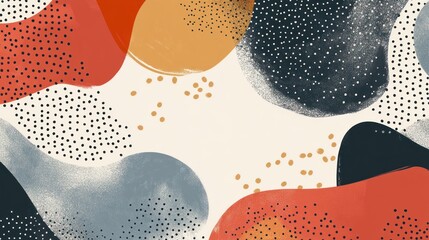 Aufkleber - Modern art inspired background with geometric shapes and textures evokes creativity