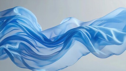Aufkleber - A close-up shot of a piece of blue fabric with texture and details
