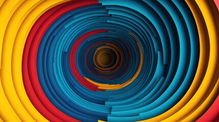 Aufkleber - Colorful Swirl Abstract Background with Dynamic Layers and Depth