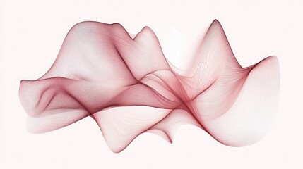 Leinwandbilder - Abstract Waveform Gradient Background with Delicate Crimson Tones and Rhythmic Line Structure