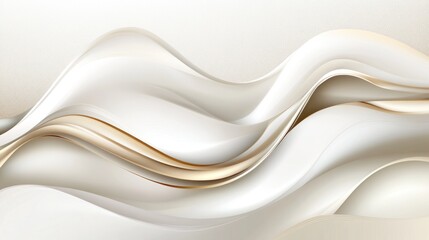 Leinwandbilder - Abstract Cream and Gold Waves Background for Elegant Presentations