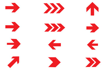 Poster - Collection different arrow signs. Black arrows icons. Arrows vector illustration. Modern simple arrows. Cursor. Arrow