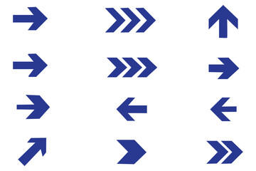 Poster - Collection different arrow signs. Black arrows icons. Arrows vector illustration. Modern simple arrows. Cursor. Arrow