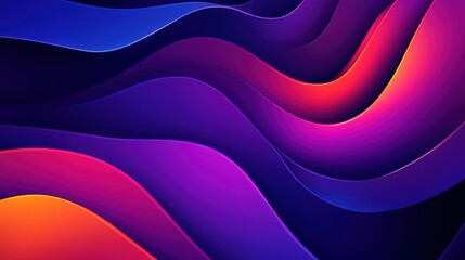 Leinwandbilder - Abstract wave gradient background with fluid shapes and vibrant colors, modern backdrop