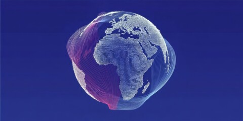 Poster - Futuristic Digital Globe Showcasing Global Connections and Technology in a Modern Design Concept