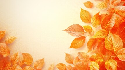 Poster - Vibrant Autumn Leaves in a Decorative Pattern Creating a Warm Seasonal Background for Fall Decor