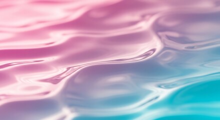 Poster - Abstract Fluid Gradient: Pink, Purple, Blue, Smooth, Wavy, Modern, Artistic.