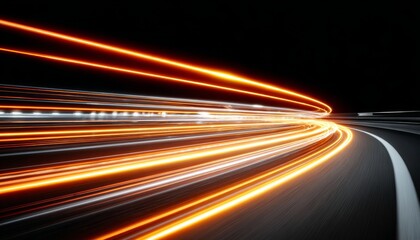 Poster - Dynamic Illumination and Energy Unleashed Vibrant Speed Trails on a Dark Backdrop at Night