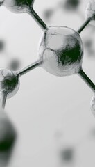 Poster - Scientific Illustration of Molecule Structure with Atom Connectivity in Nanotechnology Research