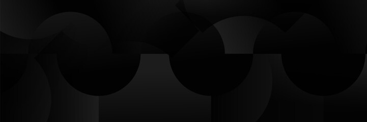 Wall Mural - abstract dark background featuring a soft black gradient and geometric shapes.
