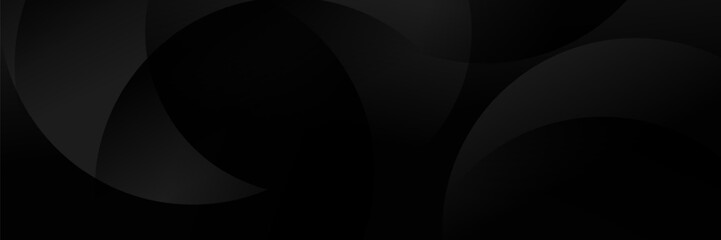 Wall Mural - abstract dark background featuring a soft black gradient and geometric shapes.
