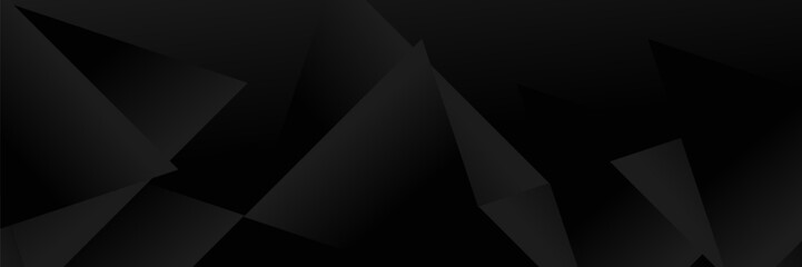Wall Mural - abstract dark background featuring a soft black gradient and geometric shapes.