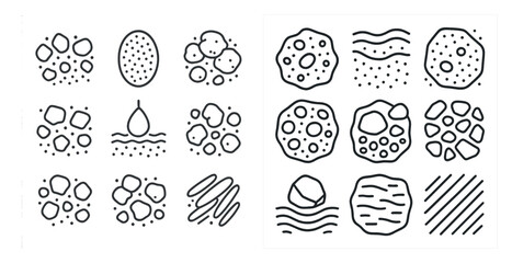 Poster - The first image shows a variety of rocks and pebbles, while the second image shows a variety of cookies