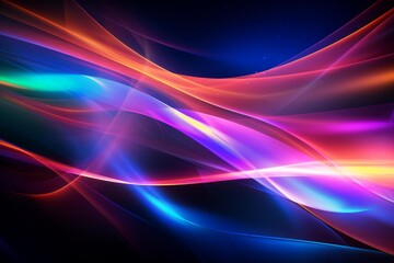 Poster - Dynamic waves of vibrant colors create an abstract and energetic visual
