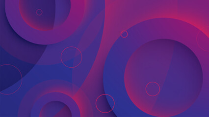 Poster - Abstract Circle Background with Bright Purple and Pink Wave Pattern