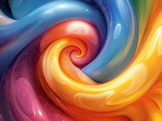 Fototapete - Dynamic Alphabet Swirls Floating in Outer Space