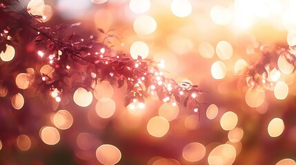 Poster - Ephemeral Radiance Unveils Beauty in Dreamy Blurred Fairy Light Glow with Whimsical Fantasy Dots
