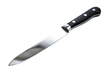 Sleek Kitchen Knife Black Handle Silver Blade