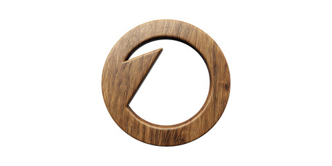 Poster - Wooden Zero Number Design. Natural Material Typography For Eco-Friendly Branding Isolated On Transparent Background