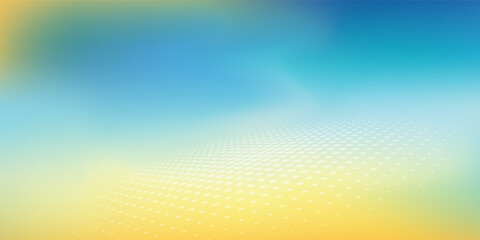 Poster - Abstract blurred gradient mesh background in blue and yellow colors of the Ukrainian national flag. Poster or banner template.