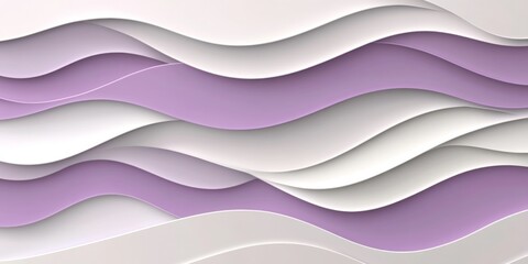 Poster - Minimalistic Abstract Design with Lavender Gradient and Gentle 3D Wave Texture in Lilac Hues